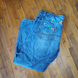 Vintage Y2K Coogi Australia Embroidered The Art of Life Jeans Baggy Size 44W/35L